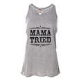 thumbnail image 1 of Womens Mama Tried Retro Country Music Flowy Racerback Tank Top T-Shirt, 1 of 1