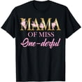 thumbnail image 1 of Womens Mama of Miss Onederful 1st Birthday First One-Derful T-Shirt, 1 of 3