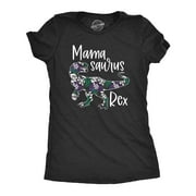 Womens Mamasaurus Rex Tshirt Funny Dinosaur Mothers Day Floral Print Graphic Tee Womens Graphic Tees
