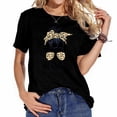thumbnail image 1 of Womens Mamaw Life Messy Bun Hair Glasses T-Shirt, 1 of 5