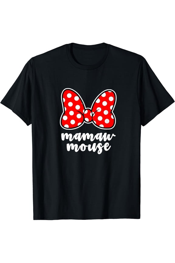 Womens Mamaw Mouse Family Vacation Bow T-Shirt, Unisex T-Shirt