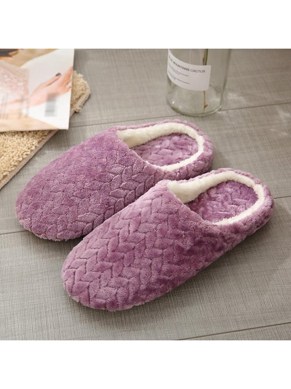 Womens Man Superior Comfort Non-slip Mute Slippers Indoor Cotton Suede bottom Slippers