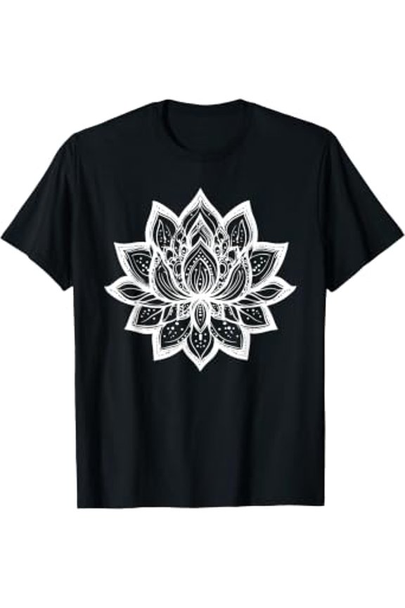 Womens Mandala Vintage Spiritual Zen Casual Vacation Graphic T-Shirt