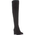 thumbnail image 1 of Womens Marc Fisher Elanie Wide Calf Over The Knee Boots, Black Suede, 1 of 5