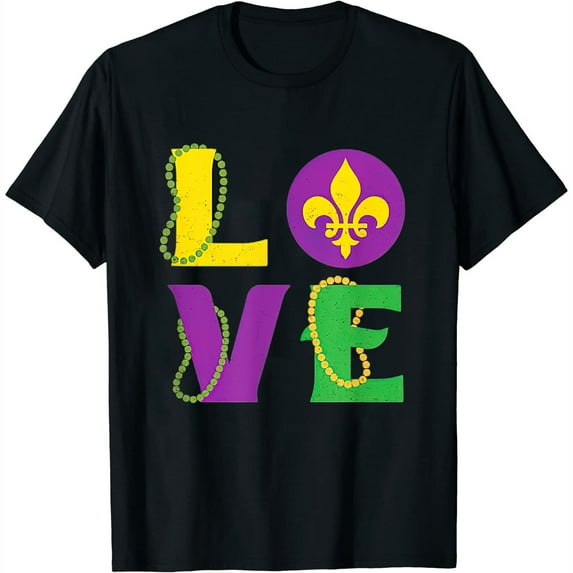 Womens Mardi Gras Carnival Love New Orleans Cajun Festival T-Shirt White 2X-Large
