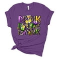 thumbnail image 1 of Womens Mardi Gras Tshirt Mardi Gras Drink Drank Drunk Short Sleeve T-shirt-Purple-xxl, 1 of 1
