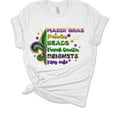 thumbnail image 1 of Womens Mardi Gras Tshirt Mardi Gras Traditions Short Sleeve T-shirt-White-xl, 1 of 1