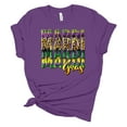 thumbnail image 1 of Womens Mardi Gras Tshirt Mardi Mardi Mardi Gras Short Sleeve T-shirt-Purple-large, 1 of 1