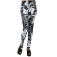 thumbnail image 1 of Womens Marilyn Monroe Newspaper Inspired Stretchy Printed Pants Leggings, 1 of 5