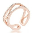 thumbnail image 1 of Womens Marina 0.5 CT Cubic Zirconia Rose Gold AbstractCuff Ring - Size 7, 1 of 1