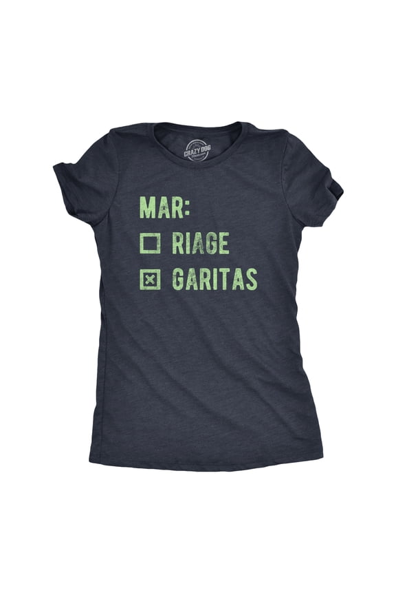 Womens Marriage Margaritas T Shirt Funny Checklist Drinking Married Joke Tee for Ladies Womens Graphic Tees