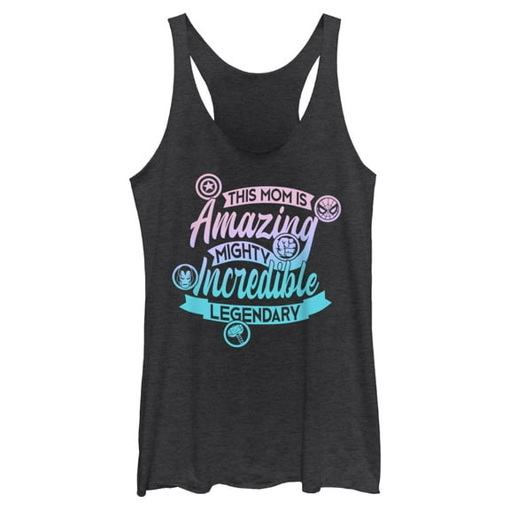 Womens Marvel Amazing and Mighty Mom Racerback Tank