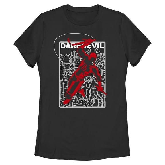 Womens Marvel: Daredevil City Outline Daredevil T Shirt