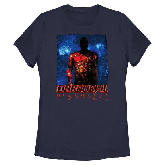 Womens Marvel: Daredevil Glitch Daredevil Painting T Shirt