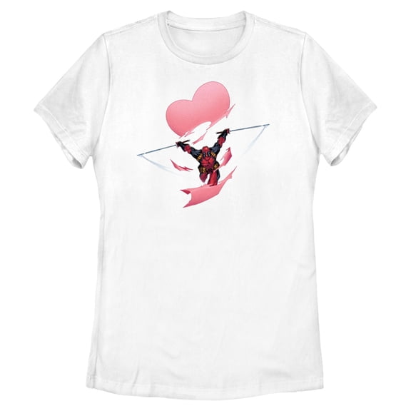 Womens Marvel: Deadpool Broken Heart T Shirt