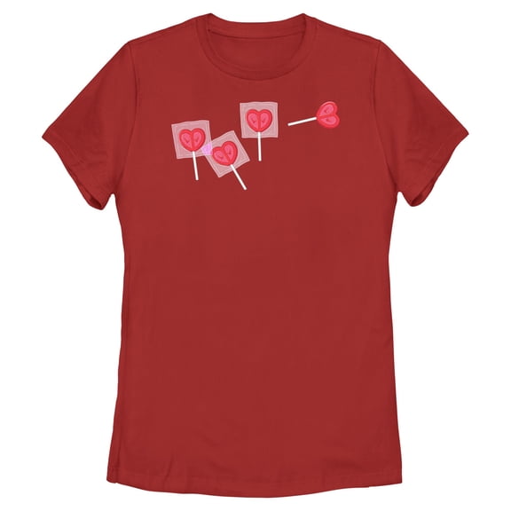 Womens Marvel: Deadpool Lollipop Hearts T Shirt