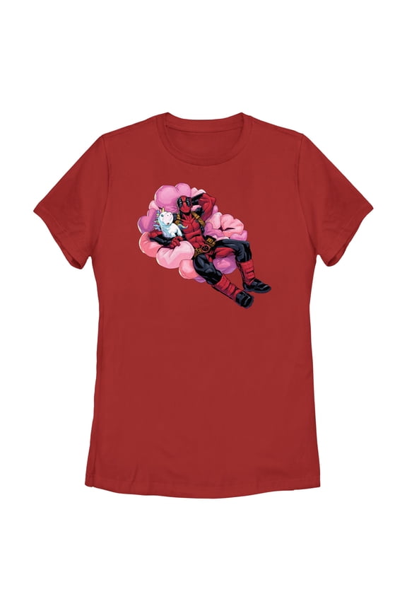 Womens Marvel: Deadpool Love and Unicorns T Shirt