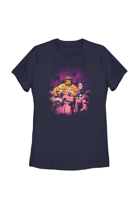 Womens Marvel: Fantastic Four Halftone Squad T Shirt