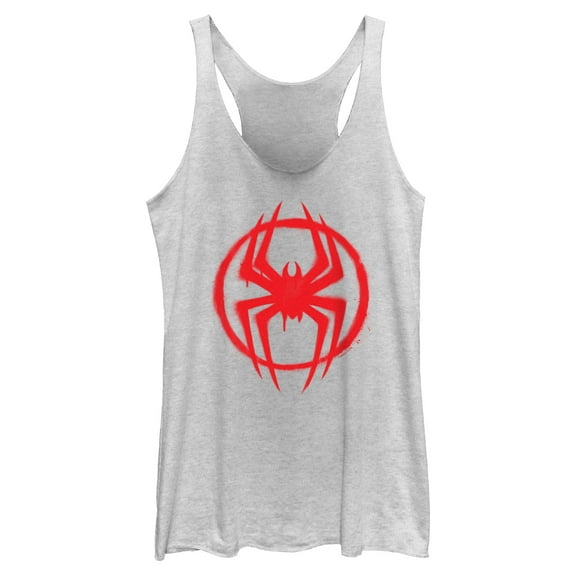 Womens Marvel: Spider-Man: Across the Spider-Verse Graffiti Red Logo Racerback Tank