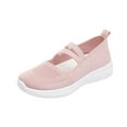 thumbnail image 1 of Womens Mary Jane Shoes Breathable Mesh, Blush Pink Slip On Comfort Flats with Elastic Strap for All-Day Walking, Lightweight Casual,Size 39, 1 of 9