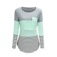 thumbnail image 1 of Womens Maternity Long Sleeve Plus Size Maternity Pants Striped Print Nursing Tops Winter Maternity Clothes T-Shirt for Breastfeeding, 1 of 6