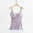thumbnail image 1 of Womens Maternity Nursing Cami Tank Top Summer Solid Sleeveless Breastfeeding Slip Tops with Built-in Shelf Bra Purple L, 1 of 3