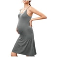 thumbnail image 1 of Womens Maternity Nursing Nightgown Dress Labor Delivery Nursing Pregnancy Bodycon Dresses for Daily Wearing Or Baby Shower, 1 of 7