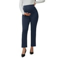 thumbnail image 1 of INSPIRE CHIC Womens Maternity Pants for Work Over the Belly High Waisted Business Office Pregnancy Trousers with Pockets S Blue, 1 of 6