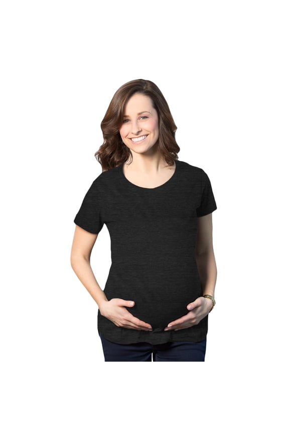 Womens Maternity Shirt Pregnancy Tee Plain Blank Announcement New Baby Bump Top