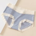 thumbnail image 1 of Womens Maternity Underpants Modal Low Rise V-Shape Pregnancy Panties Postpartum Underpant Blue 4XL, 1 of 6