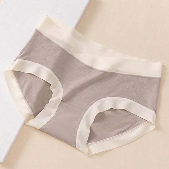 Womens Maternity Underpants Modal Low Rise V-Shape Pregnancy Panties Postpartum Underpant Gray 4XL