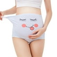 thumbnail image 1 of Womens Maternity Underpants No Show Cotton Hgih Waist Cute Pregnancy Panties Postpartum Underpant Blue M, 1 of 2