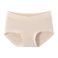 thumbnail image 1 of Womens Maternity Underpants No Show Modal Low Rise V-Shape Pregnancy Panties Postpartum Underpant Yellow 3XL, 1 of 2