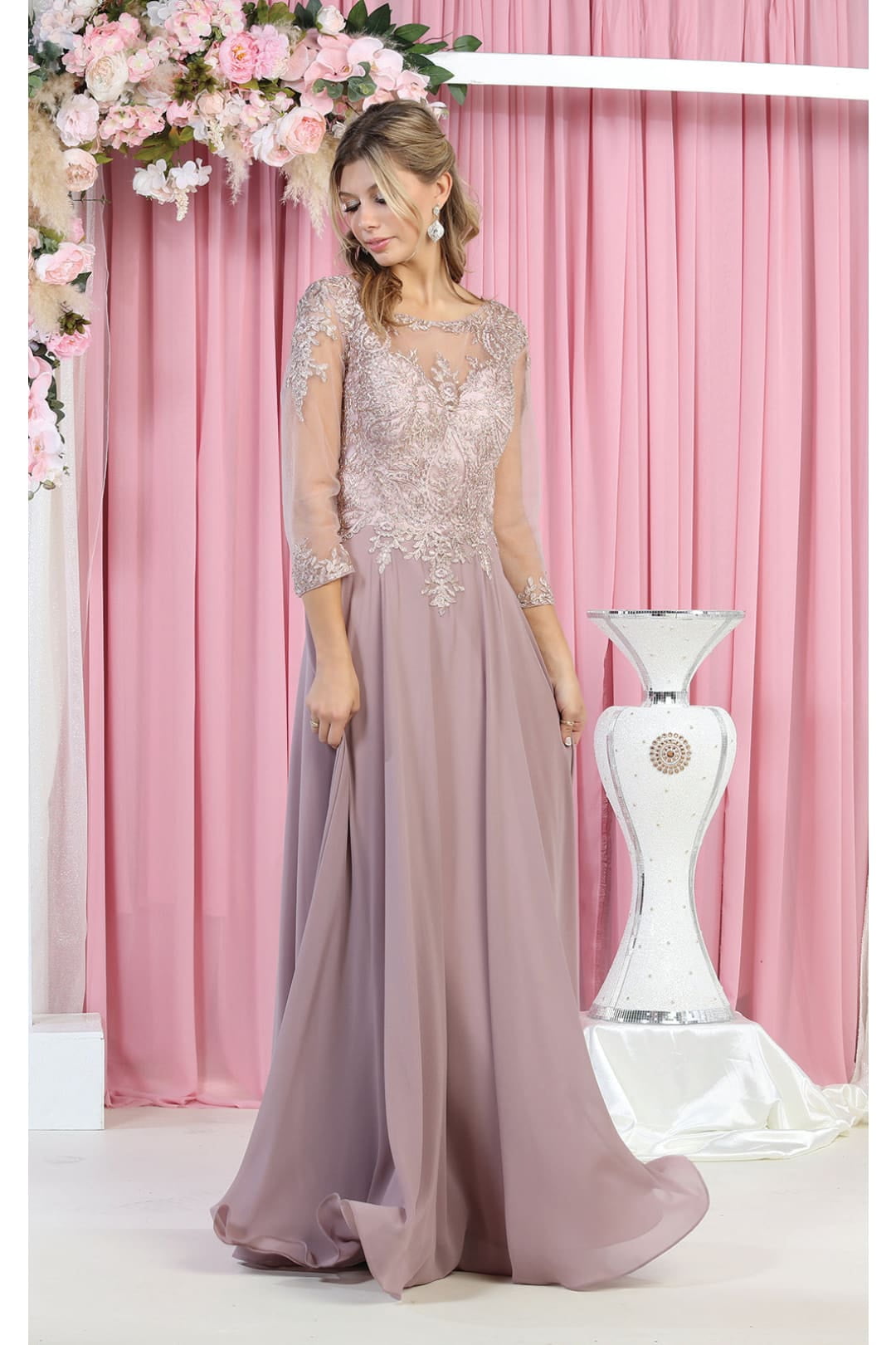 mauve mother of the bride dresses Terani Mother of the Bride Dress 241M2739 main image 1