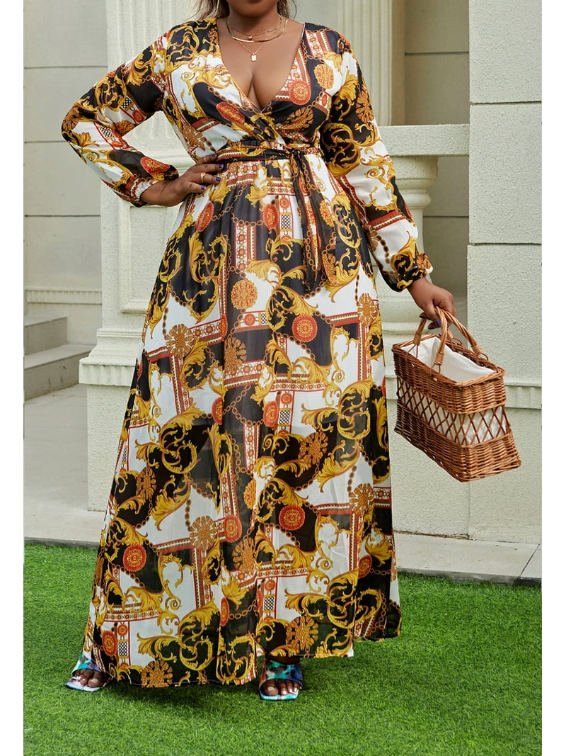 Boho Dresses Long Flowy Maxi Dress Plus Size Plus Size Boho Maxi