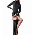 thumbnail image 1 of Womens Maxi Dress Long Sleeve Ruched Bodycon Club Party Casual Wedding Dresses, 1 of 8