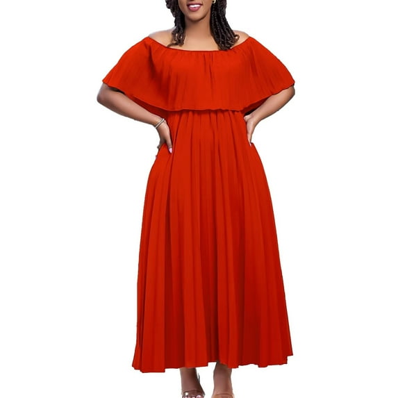Womens Maxi Dress Off Shoulder Boho Beach Long Dresses Party Dresses Maxi Dress