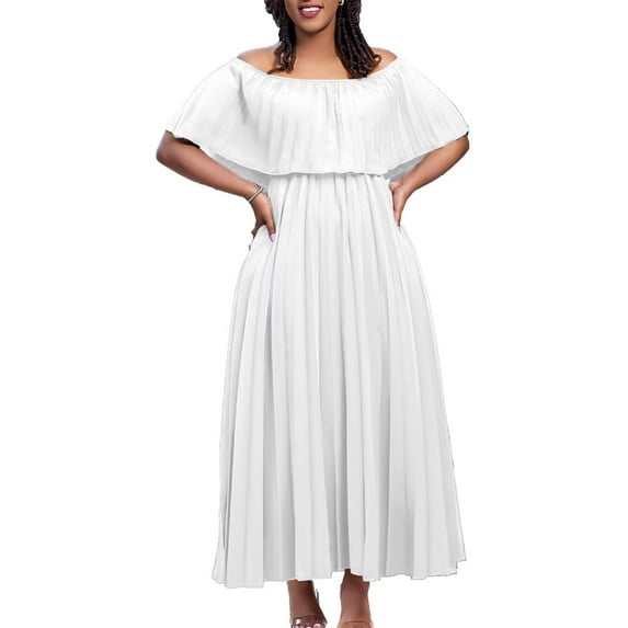 Womens Maxi Dress Off Shoulder Boho Beach Long Dresses Party Dresses Maxi Dress