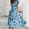 thumbnail image 1 of Womens Maxi Dress Sleeveless Deep V Neck Long Dress Casual Comfy Summer Oversize Boho Dress Elegant Floral Print Maxi Dresses, 1 of 5