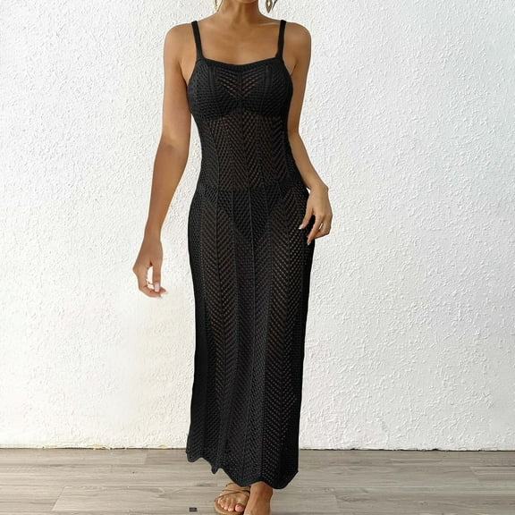 Womens Maxi Dress Spaghetti Strap Square Neck Slip Dress Bodycon Sundress for Beach Party Resort Vacation Casual Summer Dress