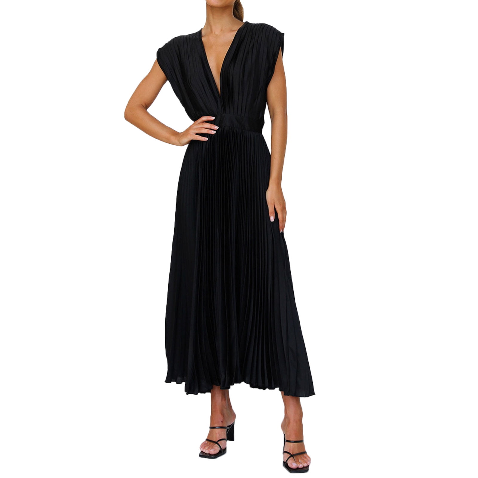 black maxi dresses for women Ishita Black Draped Maxi Dress