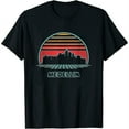 thumbnail image 1 of Womens Medellin Retro City Skyline 80S Style Souvenir Gift T-Shirt Black Medium, 1 of 5
