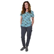 Womens Medical Nursing Scrub Set GT 4FLEX Print Top and Jogger Pant