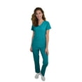 thumbnail image 1 of Womens Medical Scrub Set GT 4FLEX Vneck Top and Pant-Teal-X-Small, 1 of 7