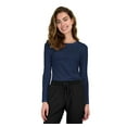 thumbnail image 1 of Womens Medical Underscrub T-Shirt GT Performance Long Sleeve Tee-Indigo-Large, 1 of 7