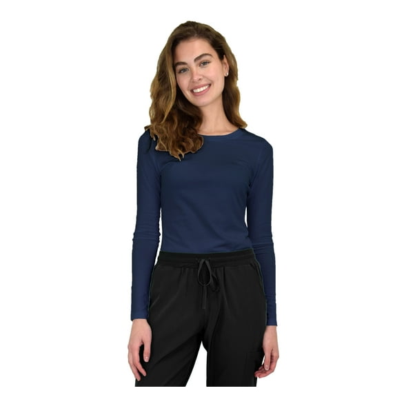 Womens Medical Underscrub T-Shirt GT Performance Long Sleeve Tee-Indigo-Small