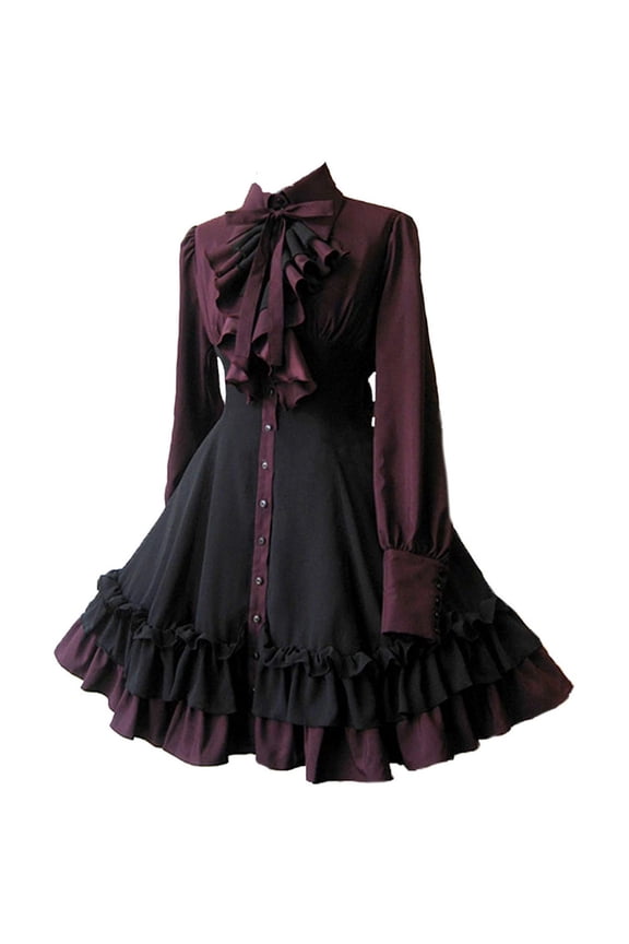 Womens Medieval Gothic Dresses Sleeveless Wrap Gothic Vintage 50S Party Maxi Dress Plus Size Red XXXL