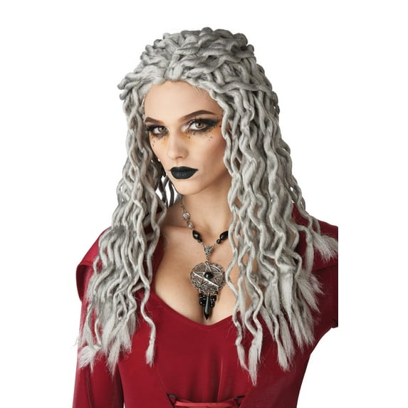 Gray Crinkle Dreads Wig
