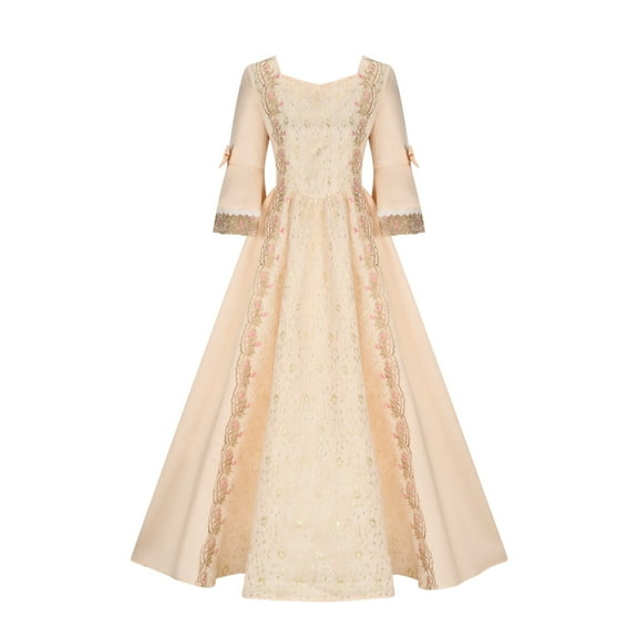 Womens Medieval Rococo Party Dress Renaissance Victorian Costumes Long Evening Dress Cosplay Retro Ball Gown