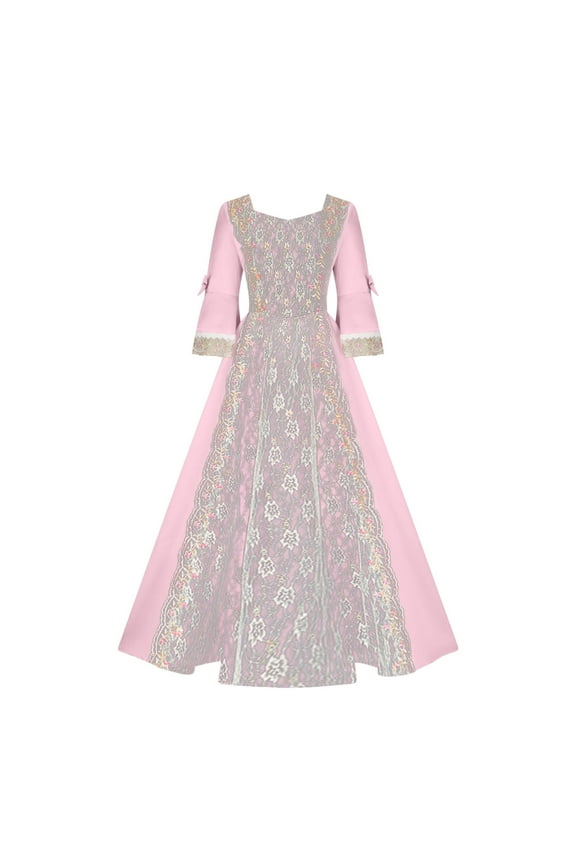 Womens Medieval Rococo Party Dress Renaissance Victorian Costumes Long Evening Dress Cosplay Retro Ball Gown